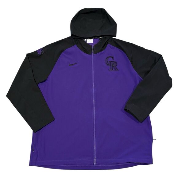 Colorado Rockies Nike Therma-FIT Hoodie Jacket Team Issued GM Bill Schmidt 2XL - Picture 1 of 8